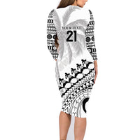 Custom Fiji Rugby Cibi Dance Family Matching Long Sleeve Bodycon Dress and Hawaiian Shirt Create History World Cup Sevens