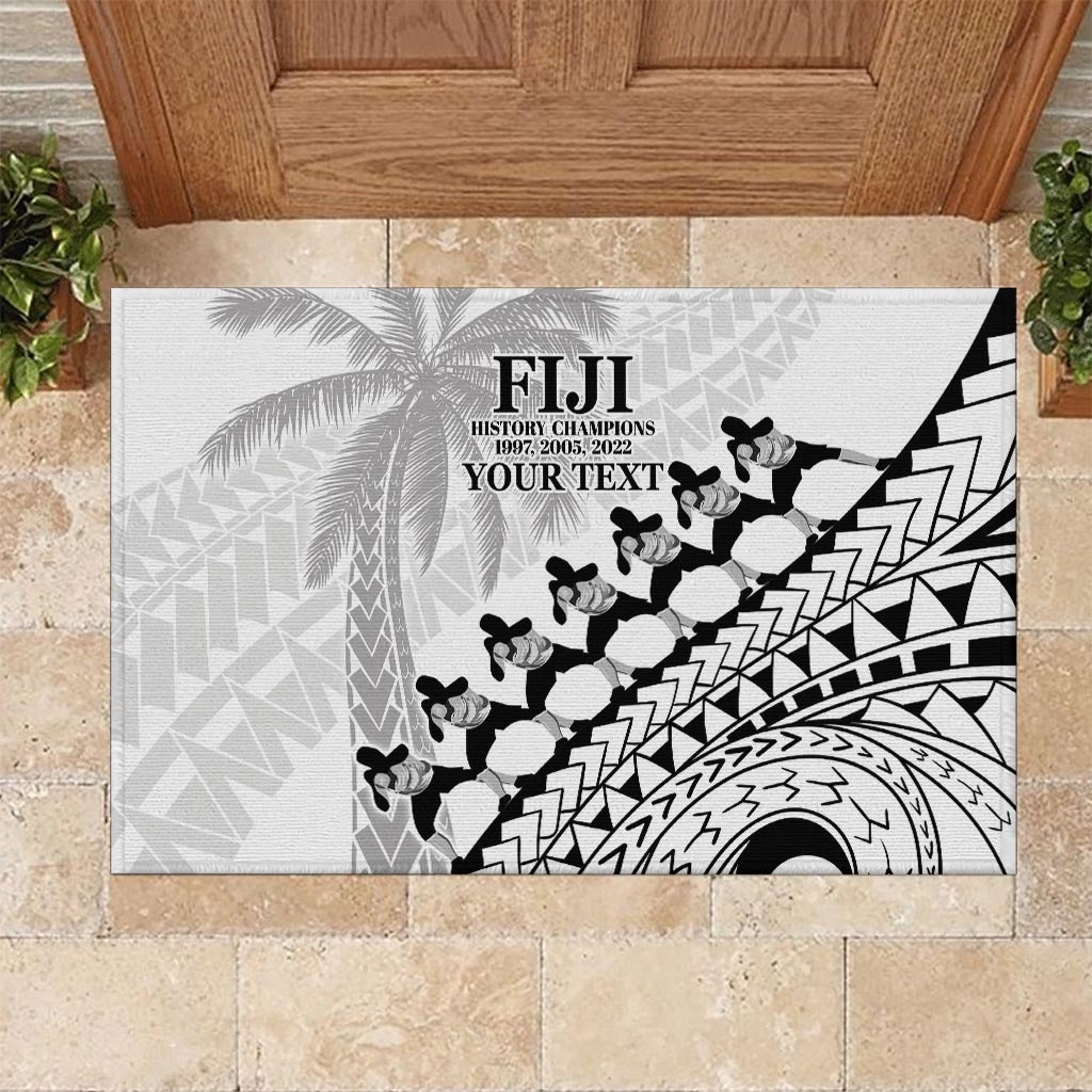 Custom Fiji Rugby Cibi Dance Rubber Doormat Create History World Cup Sevens