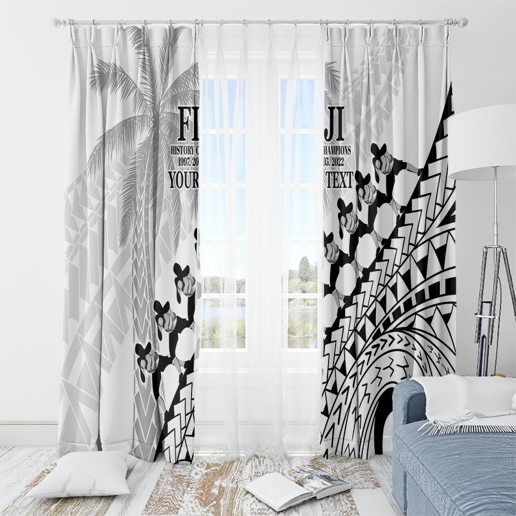 Custom Fiji Rugby Cibi Dance Window Curtain Create History World Cup Sevens