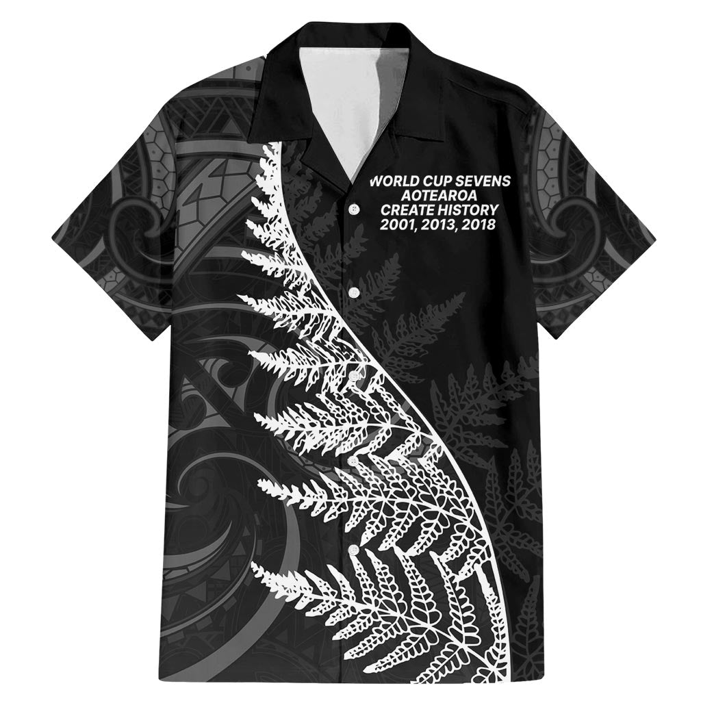 New Zealand Black Fern 7s Family Matching Mermaid Dress and Hawaiian Shirt History World Cup Sevens