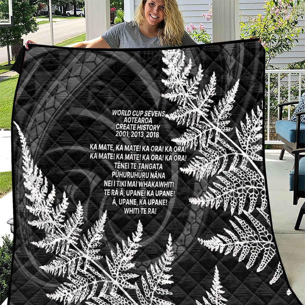 New Zealand Black Fern 7s Quilt History World Cup Sevens LT9 Black - Polynesian Pride