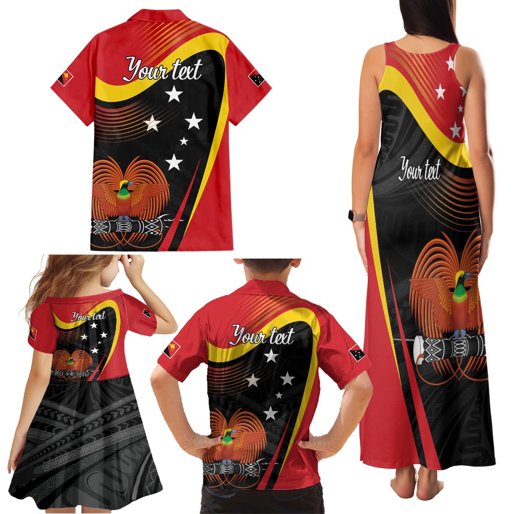 Personalised Papua Niugini Tok Pisin Wik Family Matching Tank Maxi Dress and Hawaiian Shirt