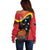 Personalised Papua Niugini Tok Pisin Wik Off Shoulder Sweater