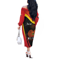 Personalised Papua Niugini Tok Pisin Wik Off The Shoulder Long Sleeve Dress