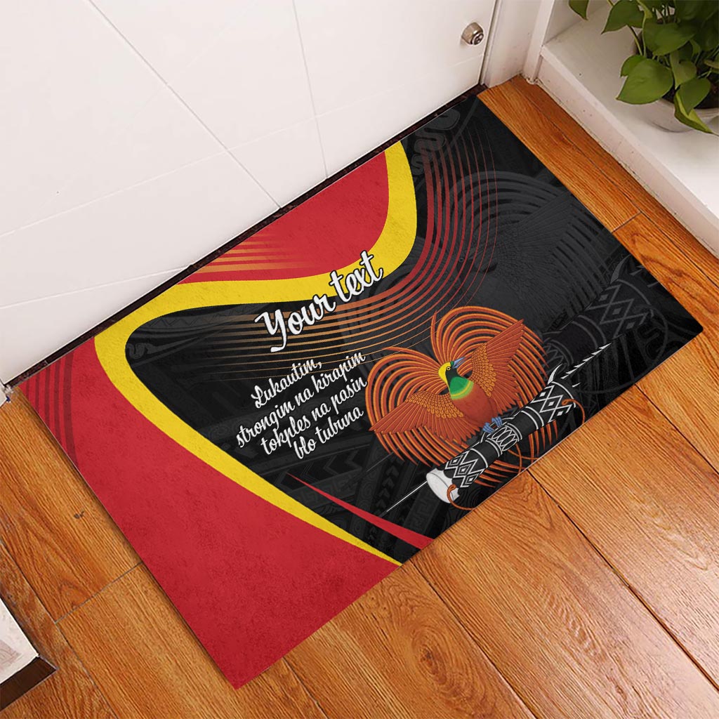 Personalised Papua Niugini Tok Pisin Wik Rubber Doormat