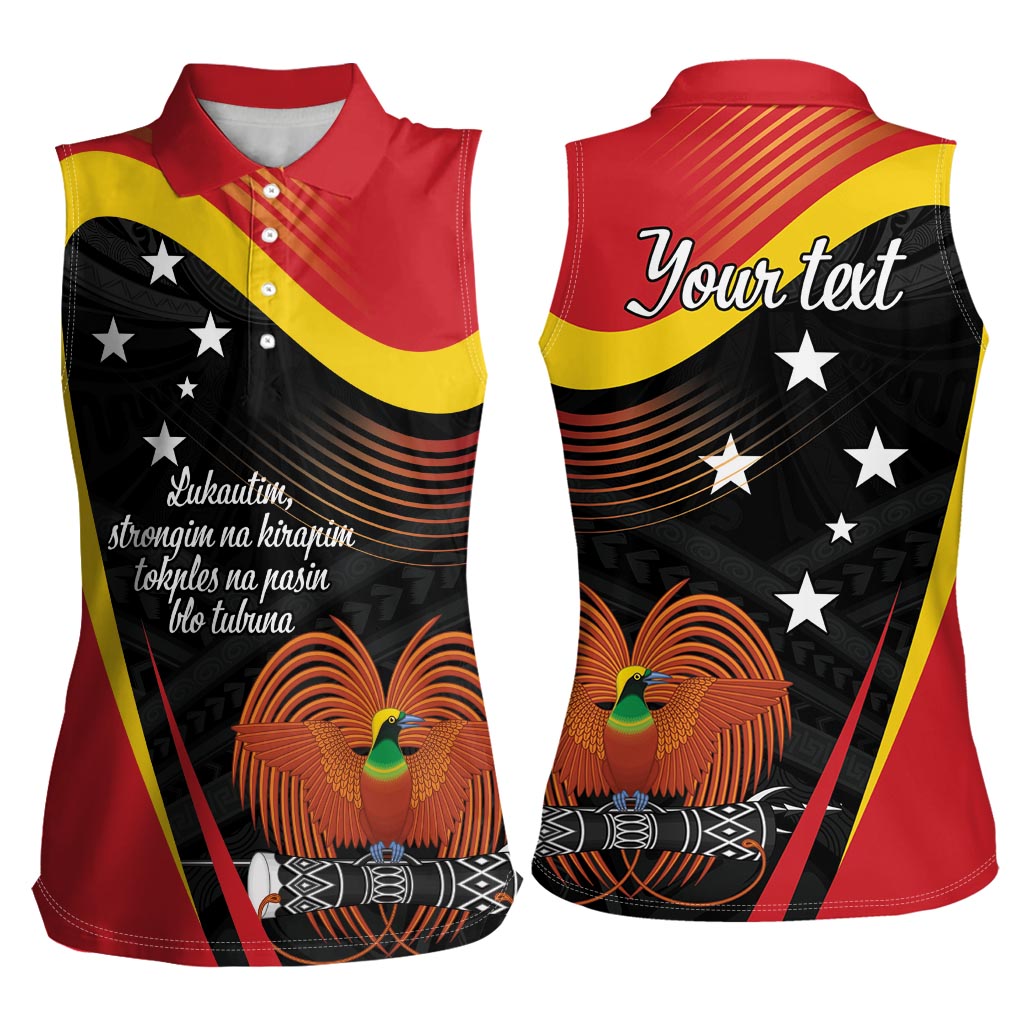 Personalised Papua Niugini Tok Pisin Wik Women Sleeveless Polo Shirt
