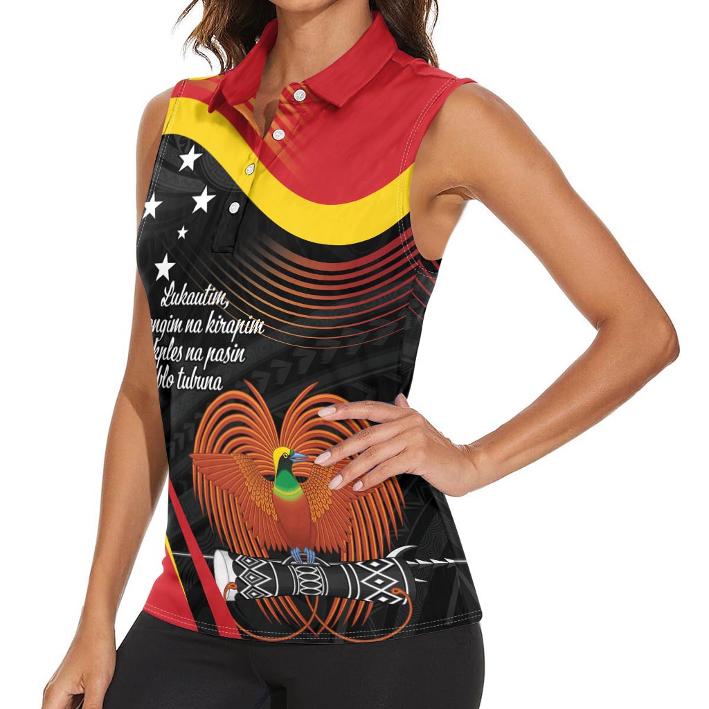Personalised Papua Niugini Tok Pisin Wik Women Sleeveless Polo Shirt