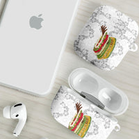 Hawaii Lei Kamehameha AirPods Case Ke'oke'o Seamless Pattern Hibiscus Flower
