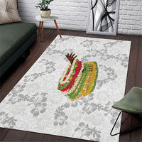 Hawaii Lei Kamehameha Area Rug Ke'oke'o Seamless Pattern Hibiscus Flower
