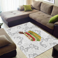 Hawaii Lei Kamehameha Area Rug Ke'oke'o Seamless Pattern Hibiscus Flower