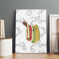 Hawaii Lei Kamehameha Canvas Wall Art Ke'oke'o Seamless Pattern Hibiscus Flower