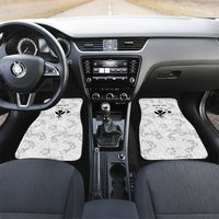 Hawaii Lei Kamehameha Car Mats Ke'oke'o Seamless Pattern Hibiscus Flower