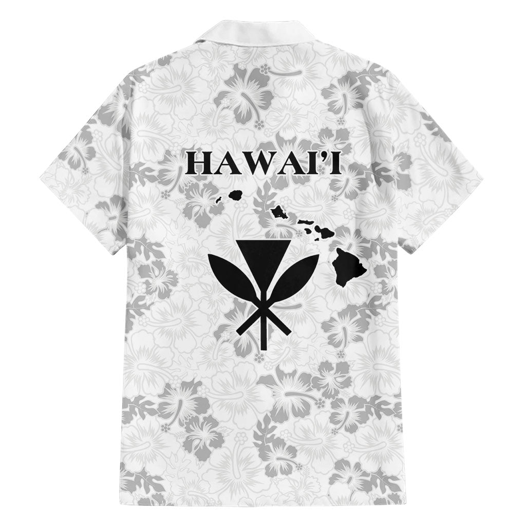 Hawaii Lei Kamehameha Family Matching Mermaid Dress and Hawaiian Shirt Ke'oke'o Seamless Pattern Hibiscus Flower