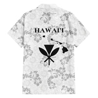 Hawaii Lei Kamehameha Family Matching Puletasi and Hawaiian Shirt Ke'oke'o Seamless Pattern Hibiscus Flower