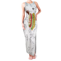 Hawaii Lei Kamehameha Family Matching Tank Maxi Dress and Hawaiian Shirt Ke'oke'o Seamless Pattern Hibiscus Flower