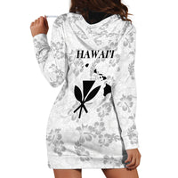 Hawaii Lei Kamehameha Hoodie Dress Ke'oke'o Seamless Pattern Hibiscus Flower