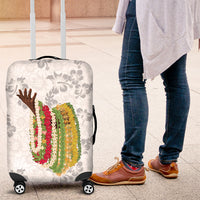 Hawaii Lei Kamehameha Luggage Cover Ke'oke'o Seamless Pattern Hibiscus Flower