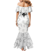 Hawaii Lei Kamehameha Mermaid Dress Ke'oke'o Seamless Pattern Hibiscus Flower