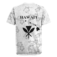Hawaii Lei Kamehameha Rugby Jersey Ke'oke'o Seamless Pattern Hibiscus Flower