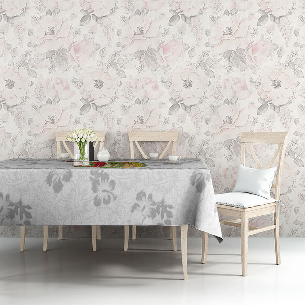 Hawaii Lei Kamehameha Tablecloth Ke'oke'o Seamless Pattern Hibiscus Flower