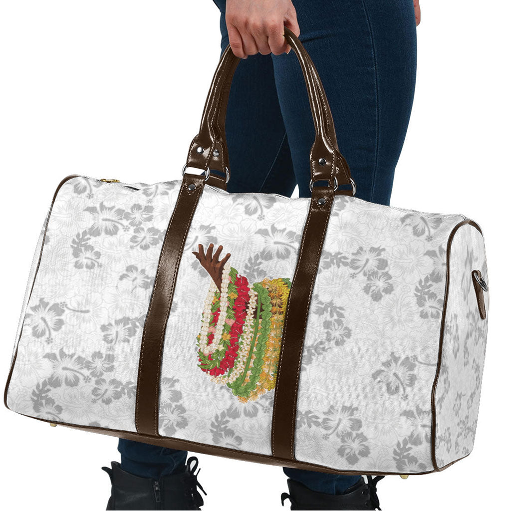 Hawaii Lei Kamehameha Travel Bag Ke'oke'o Seamless Pattern Hibiscus Flower