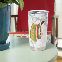 Hawaii Lei Kamehameha Tumbler Cup Ke'oke'o Seamless Pattern Hibiscus Flower