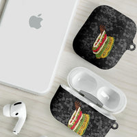 Hawaii Lei Kamehameha AirPods Case Ele'ele Seamless Pattern Hibiscus Flower