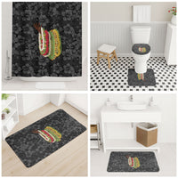 Hawaii Lei Kamehameha Bathroom Set Ele'ele Seamless Pattern Hibiscus Flower
