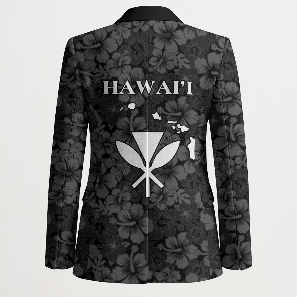 Hawaii Lei Kamehameha Blazer Ele'ele Seamless Pattern Hibiscus Flower