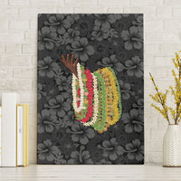 Hawaii Lei Kamehameha Canvas Wall Art Ele'ele Seamless Pattern Hibiscus Flower