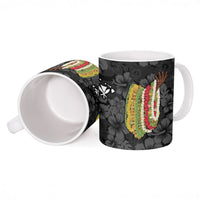 Hawaii Lei Kamehameha Ceramic Mug Ele'ele Seamless Pattern Hibiscus Flower