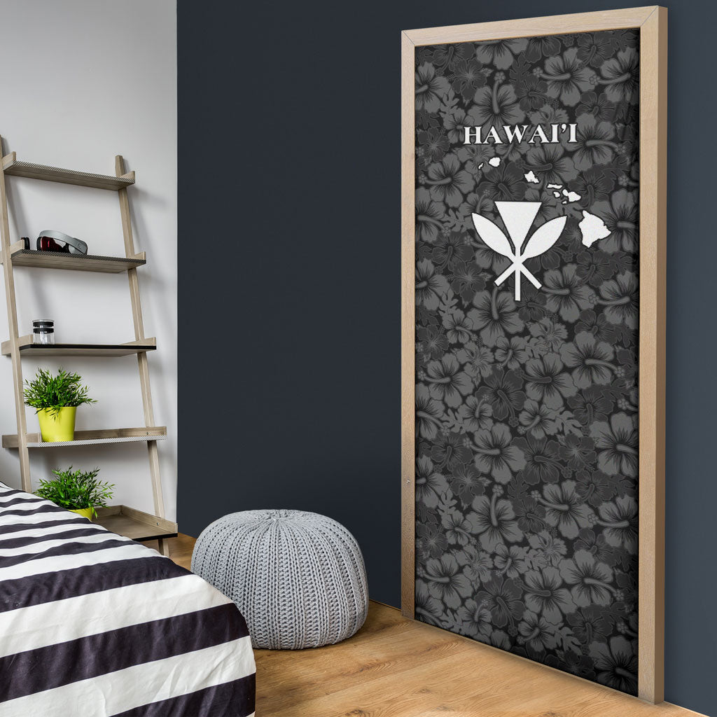 Hawaii Lei Kamehameha Door Cover Ele'ele Seamless Pattern Hibiscus Flower