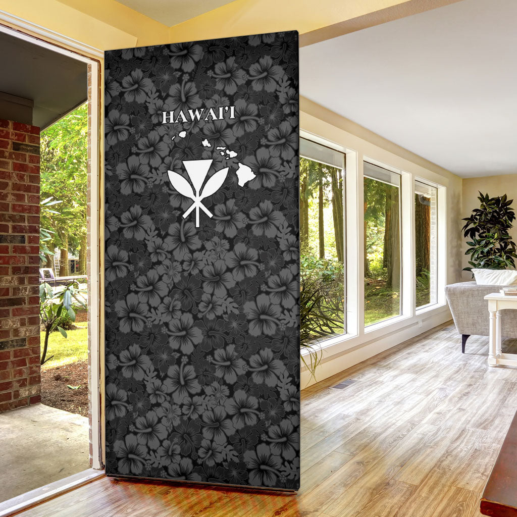 Hawaii Lei Kamehameha Door Cover Ele'ele Seamless Pattern Hibiscus Flower