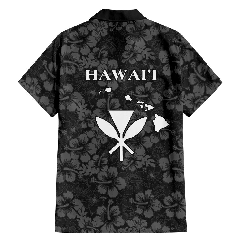 Hawaii Lei Kamehameha Family Matching Tank Maxi Dress and Hawaiian Shirt Ele'ele Seamless Pattern Hibiscus Flower