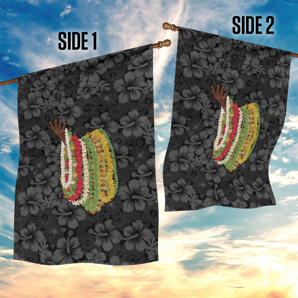 Hawaii Lei Kamehameha Garden Flag Ele'ele Seamless Pattern Hibiscus Flower