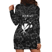Hawaii Lei Kamehameha Hoodie Dress Ele'ele Seamless Pattern Hibiscus Flower