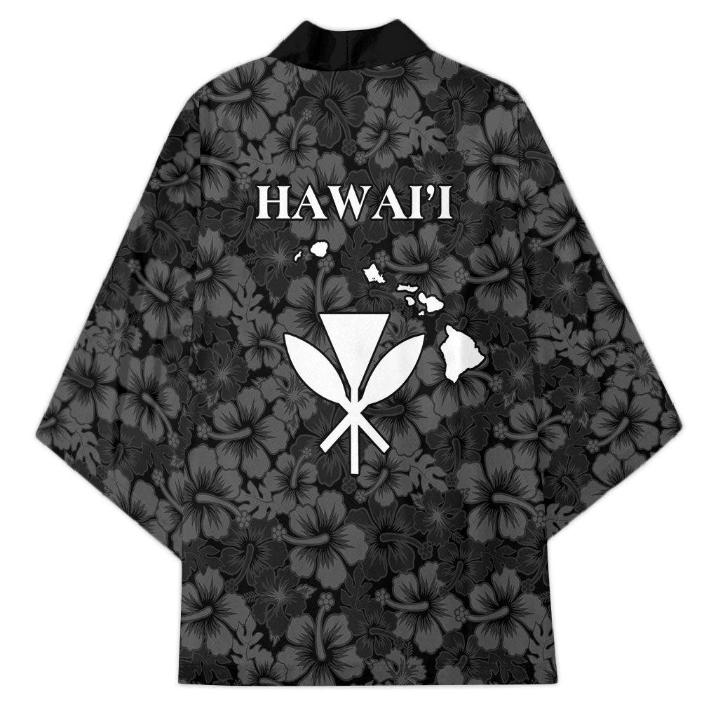 Hawaii Lei Kamehameha Kimono Ele'ele Seamless Pattern Hibiscus Flower