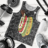 Hawaii Lei Kamehameha Men Tank Top Ele'ele Seamless Pattern Hibiscus Flower