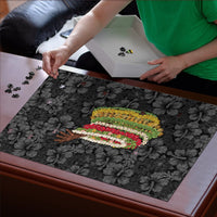 Hawaii Lei Kamehameha Puzzle Ele'ele Seamless Pattern Hibiscus Flower