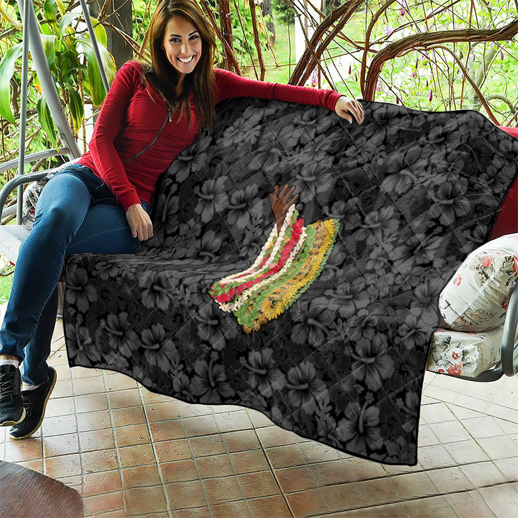 Hawaii Lei Kamehameha Quilt Ele'ele Seamless Pattern Hibiscus Flower