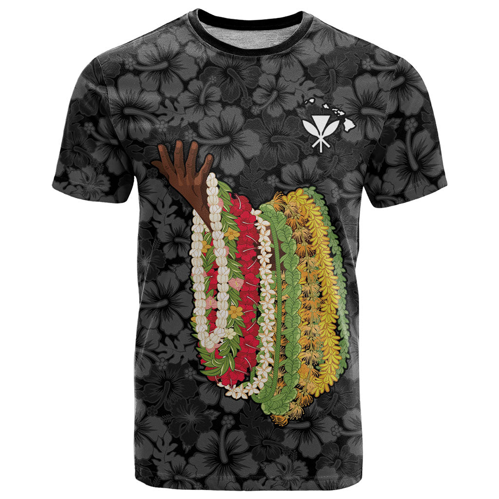 Hawaii Lei Kamehameha T Shirt Ele'ele Seamless Pattern Hibiscus Flower