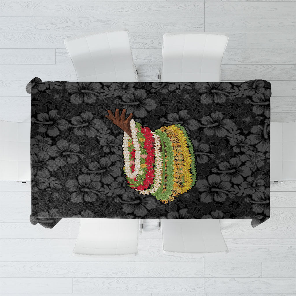 Hawaii Lei Kamehameha Tablecloth Ele'ele Seamless Pattern Hibiscus Flower
