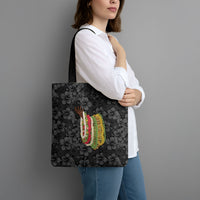 Hawaii Lei Kamehameha Tote Bag Ele'ele Seamless Pattern Hibiscus Flower