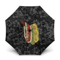 Hawaii Lei Kamehameha Umbrella Ele'ele Seamless Pattern Hibiscus Flower