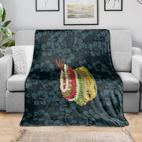 Hawaii Lei Kamehameha Blanket Uliuli Seamless Pattern Hibiscus Flower