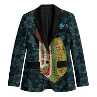Hawaii Lei Kamehameha Blazer Uliuli Seamless Pattern Hibiscus Flower