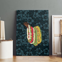 Hawaii Lei Kamehameha Canvas Wall Art Uliuli Seamless Pattern Hibiscus Flower