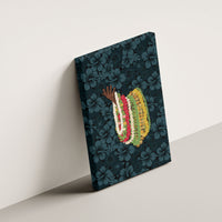 Hawaii Lei Kamehameha Canvas Wall Art Uliuli Seamless Pattern Hibiscus Flower