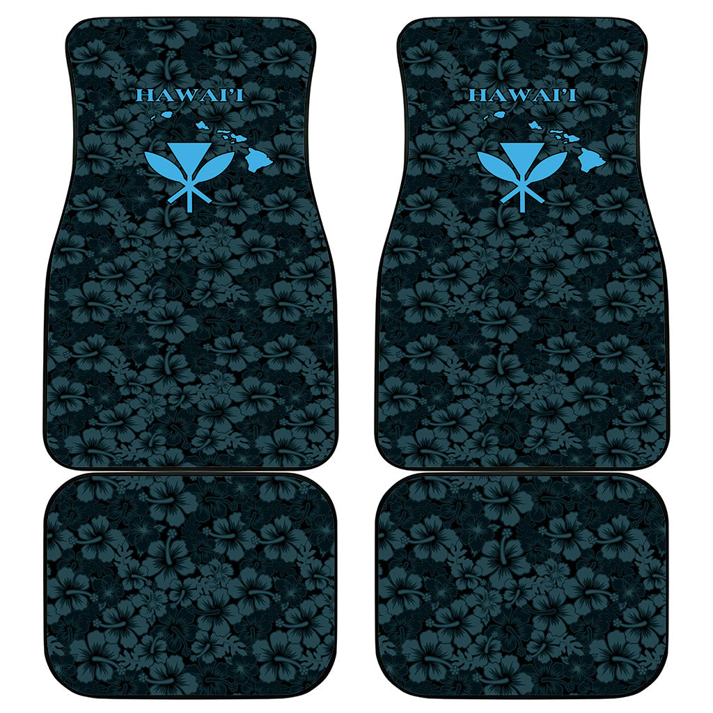 Hawaii Lei Kamehameha Car Mats Uliuli Seamless Pattern Hibiscus Flower