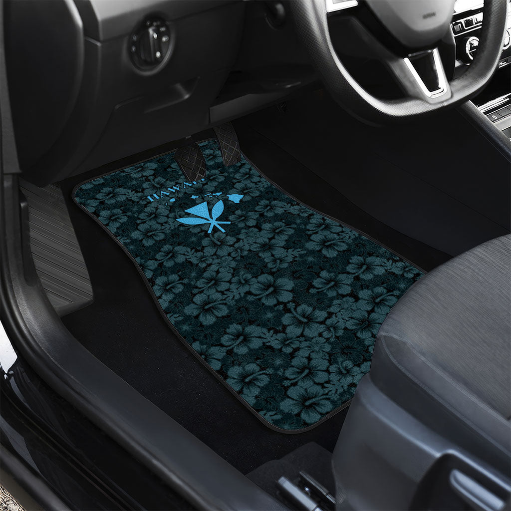 Hawaii Lei Kamehameha Car Mats Uliuli Seamless Pattern Hibiscus Flower